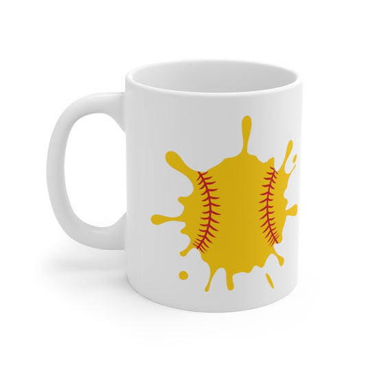 Softball Splat - Ceramic Mug 11oz