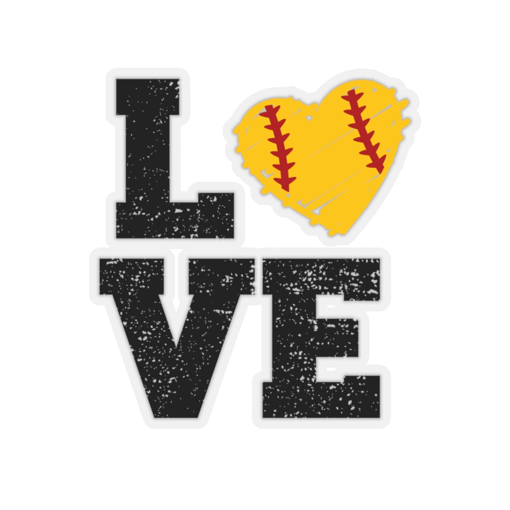 LOVE Softball - Kiss-Cut Stickers