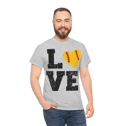 Softball - LOVE Unisex Cotton Tee