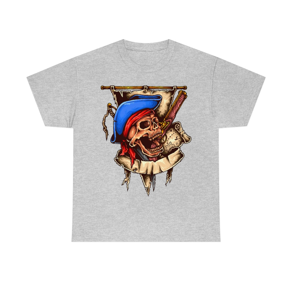 Cartoon Art - Undead Buccaneer- Unisex Heavy Cotton Tee