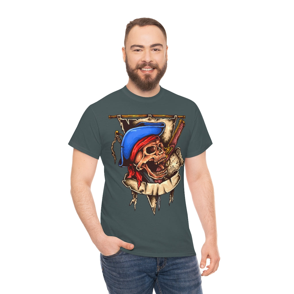 Cartoon Art - Undead Buccaneer- Unisex Heavy Cotton Tee