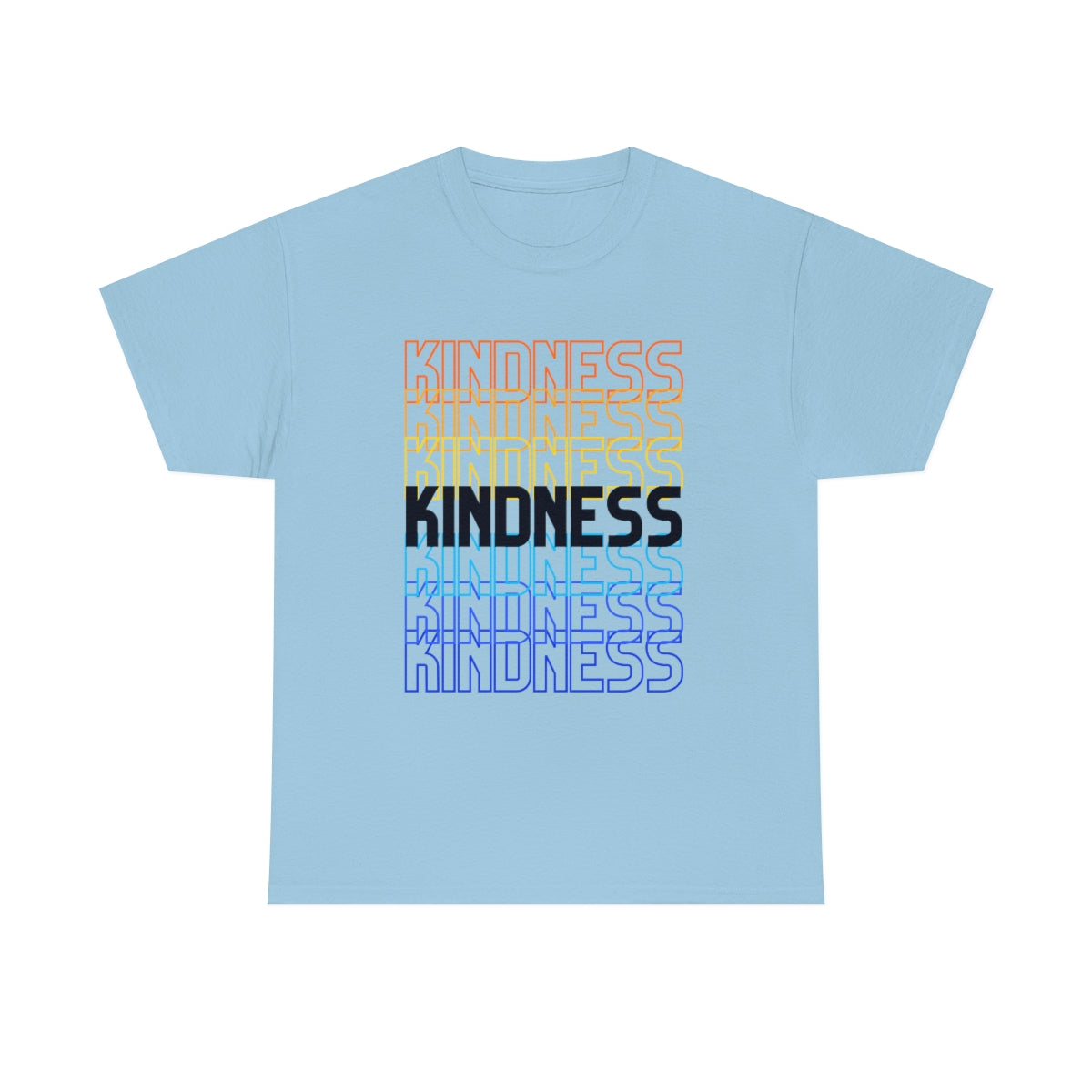 KINDNESS - repeating rainbow - Unisex Heavy Cotton Tee