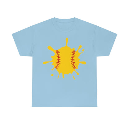 Softball SPLAT! - Unisex Cotton Tee