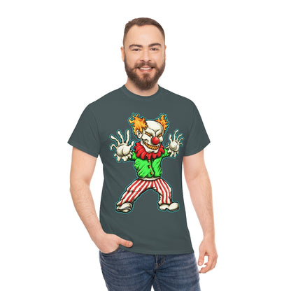 Cartoon Art Series - Evil Clown - Unisex Heavy Cotton Tee