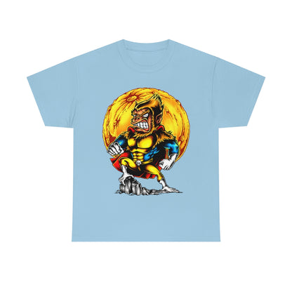 Cartoon Art - Manic Moon Ape - Unisex Heavy Cotton Tee