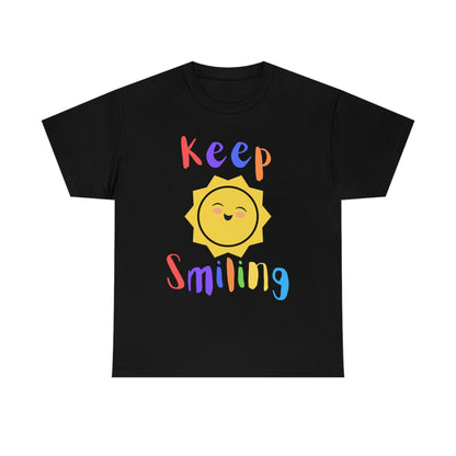 Keep Smiling - Sun - Unisex Heavy Cotton Tee