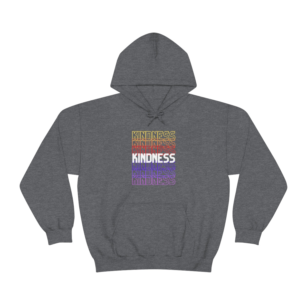 Kindness Repeating Rainbow - Rainbow -Unisex Heavy Blend™ Hooded Sweatshirt