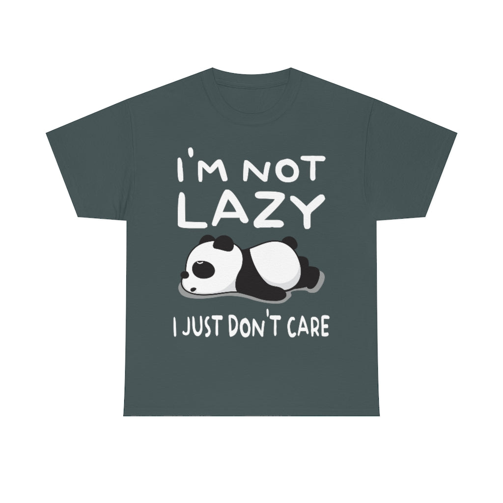 I'm Not Lazy Panda - Unisex Heavy Cotton Tee