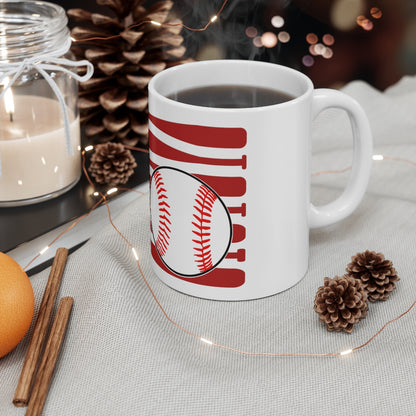 USA Flag Baseball - Ceramic Mug 11oz