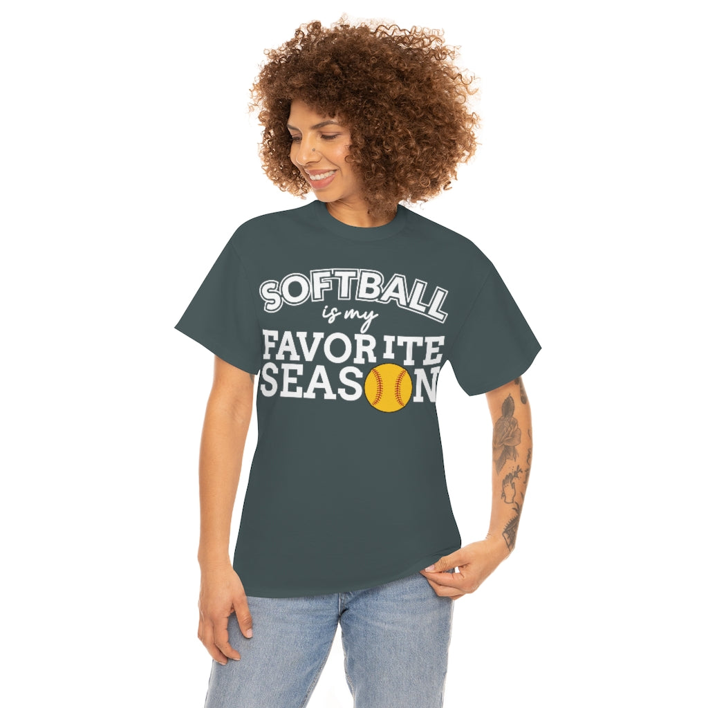 Softball Is My Favorite Season - Unisex Cotton Tee