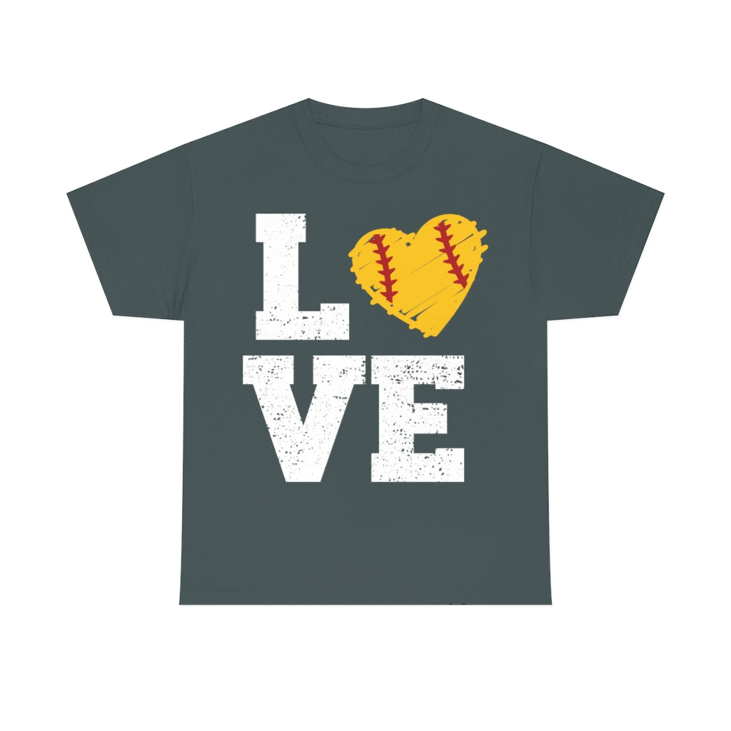 Softball - LOVE Unisex Cotton Tee