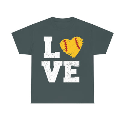 Softball - LOVE Unisex Cotton Tee