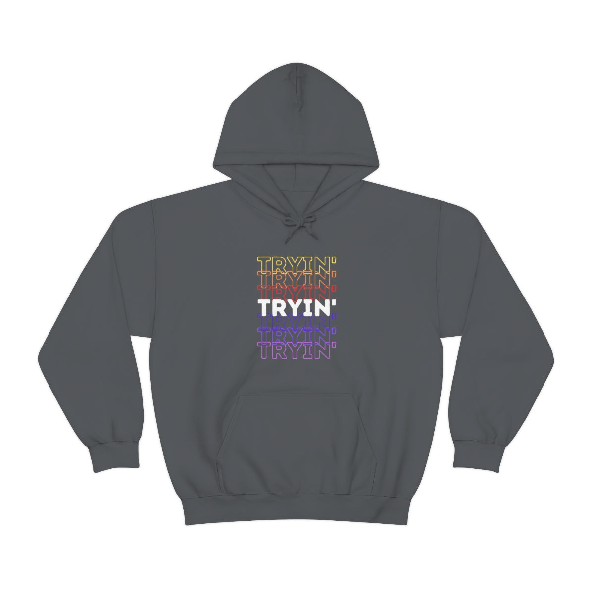 Tryin' Repeating Rainbow - Unisex Heavy Blend™ Hooded Sweatshirt