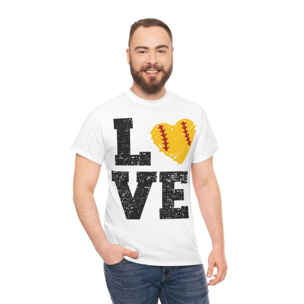 Softball - LOVE Unisex Cotton Tee