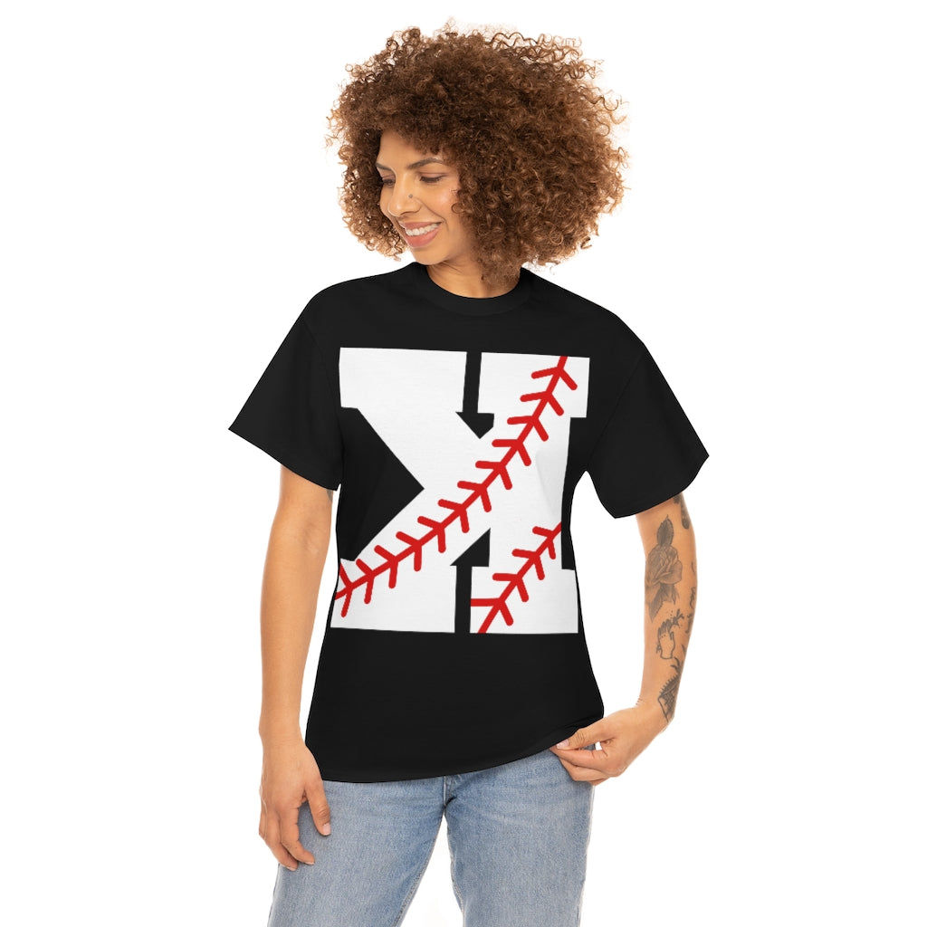 Backwards K - Strikeout - Baseball - Unisex Cotton Tee