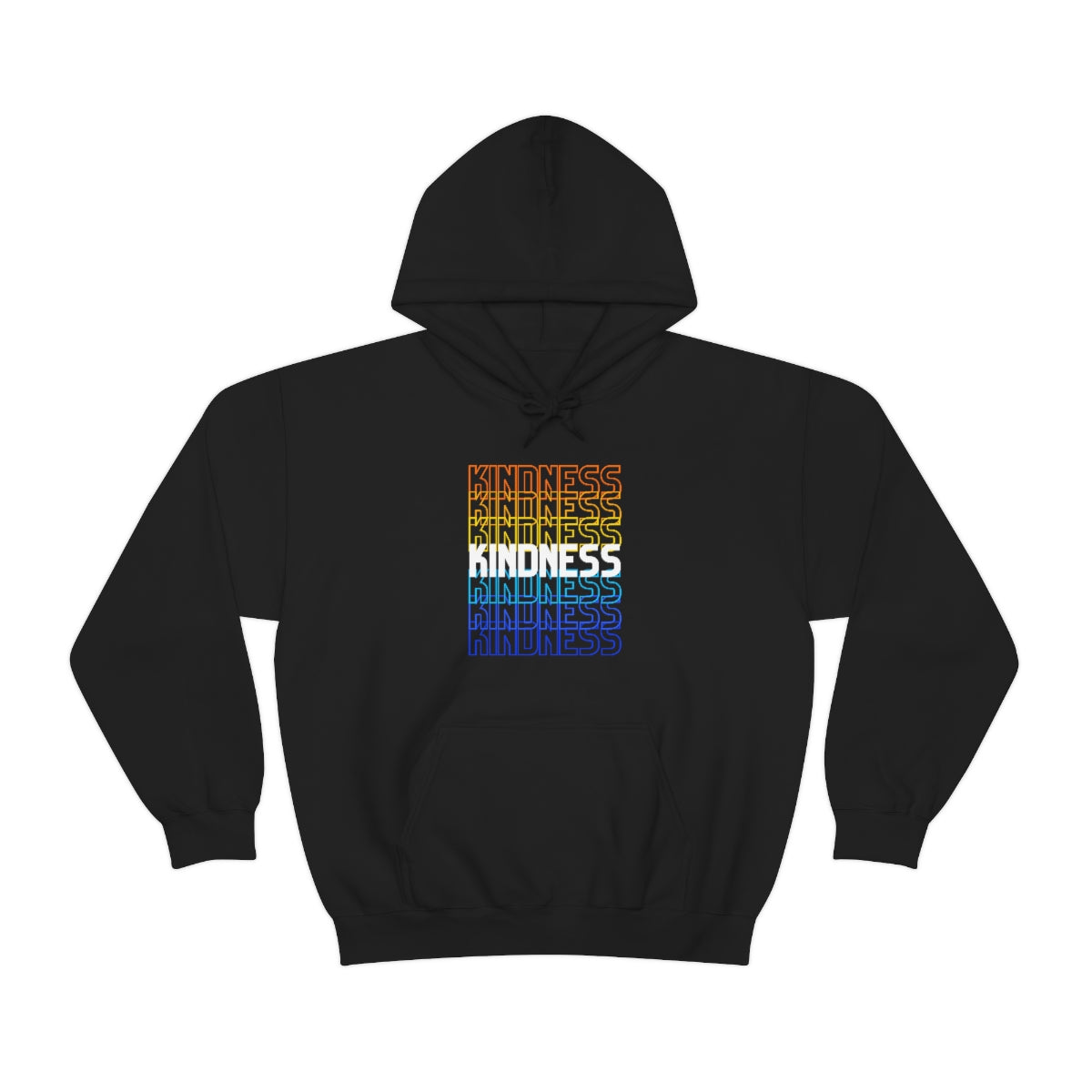 Kindness Repeating Rainbow - Rainbow -Unisex Heavy Blend™ Hooded Sweatshirt