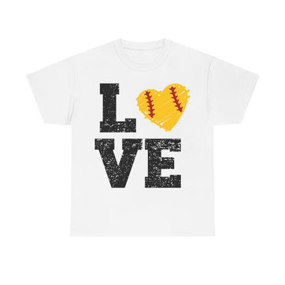 Softball - LOVE Unisex Cotton Tee