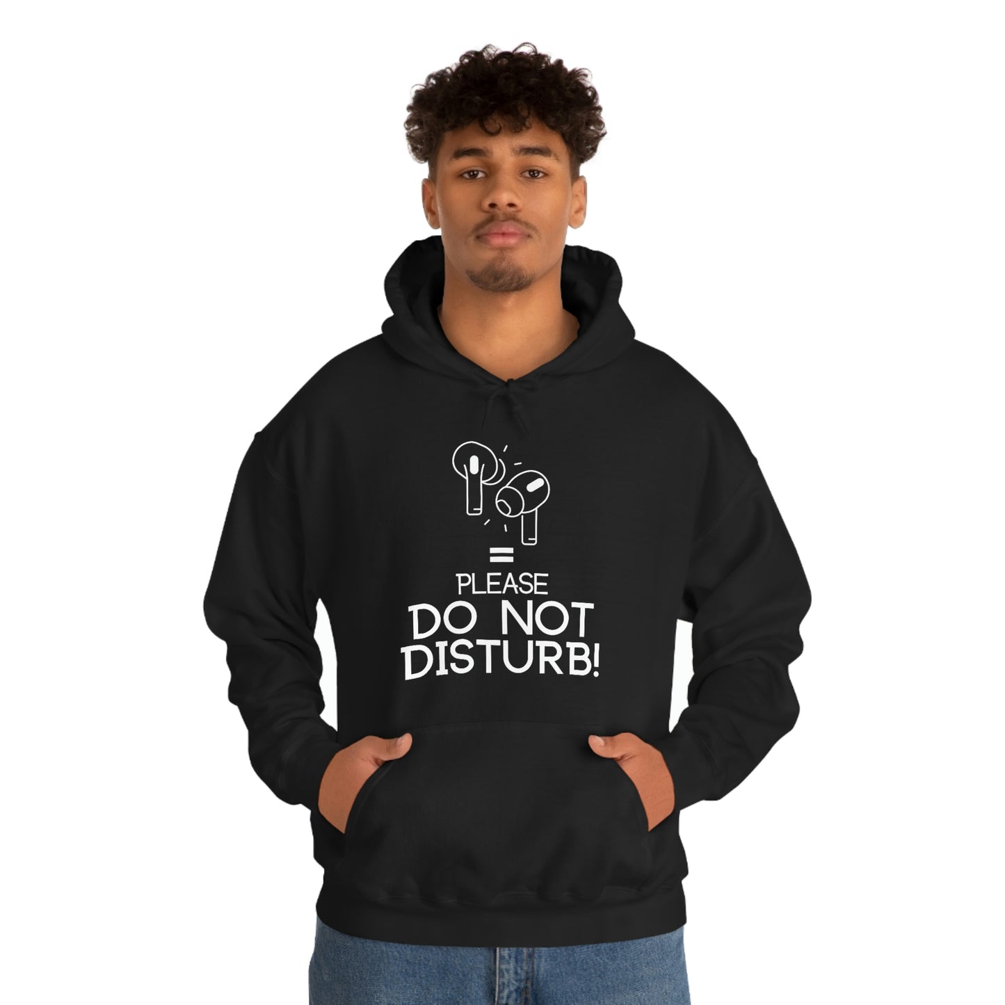 Earphone equals Do Not Disturb - Unisex Heavy Blend™ Hooded Sweatshirt