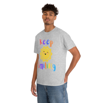 Keep Smiling - Sun - Unisex Heavy Cotton Tee