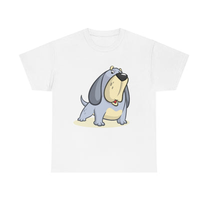 Cartoon Big Grey Dog - Unisex Heavy Cotton Tee