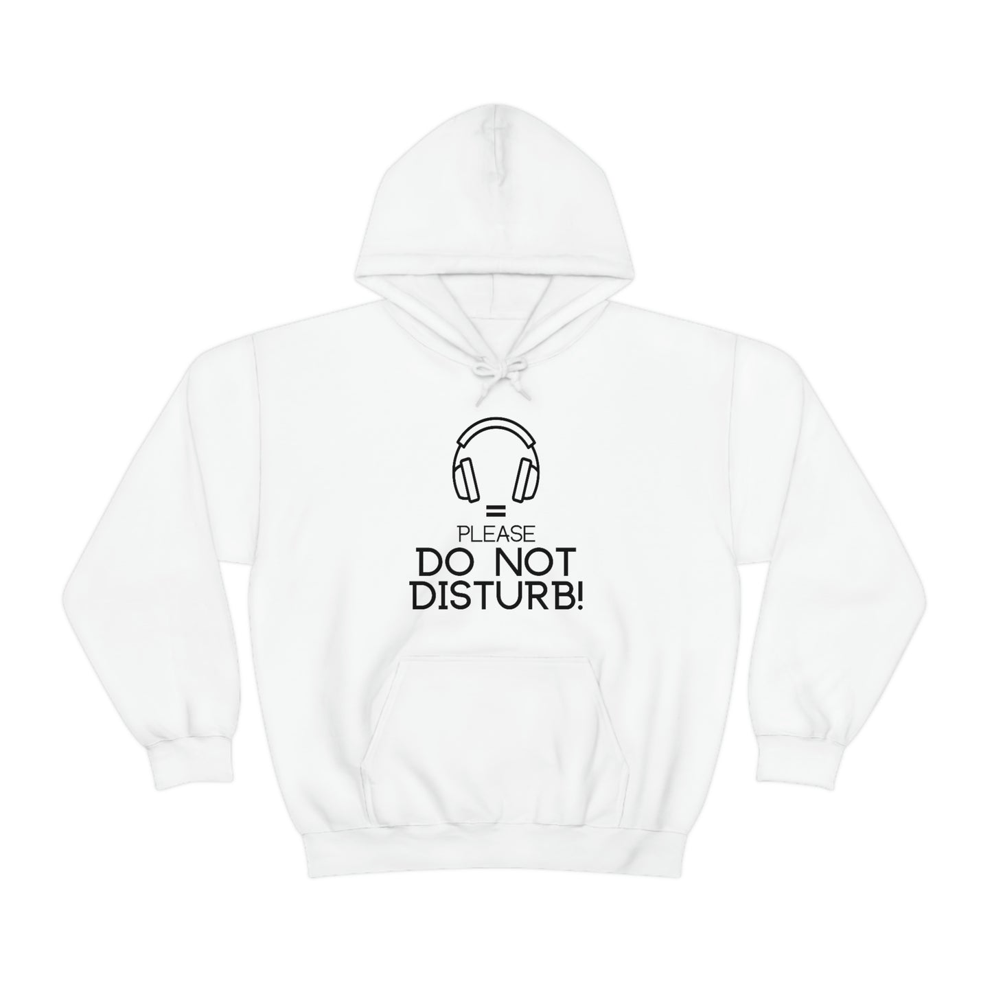 Headphones equals Do Not Disturb - Unisex Heavy Blend™ Hooded Sweatshirt