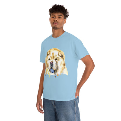 Chow Chow Dog Portrait - Water color - Unisex Heavy Cotton Tee