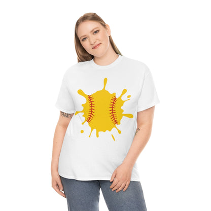 Softball SPLAT! - Unisex Cotton Tee