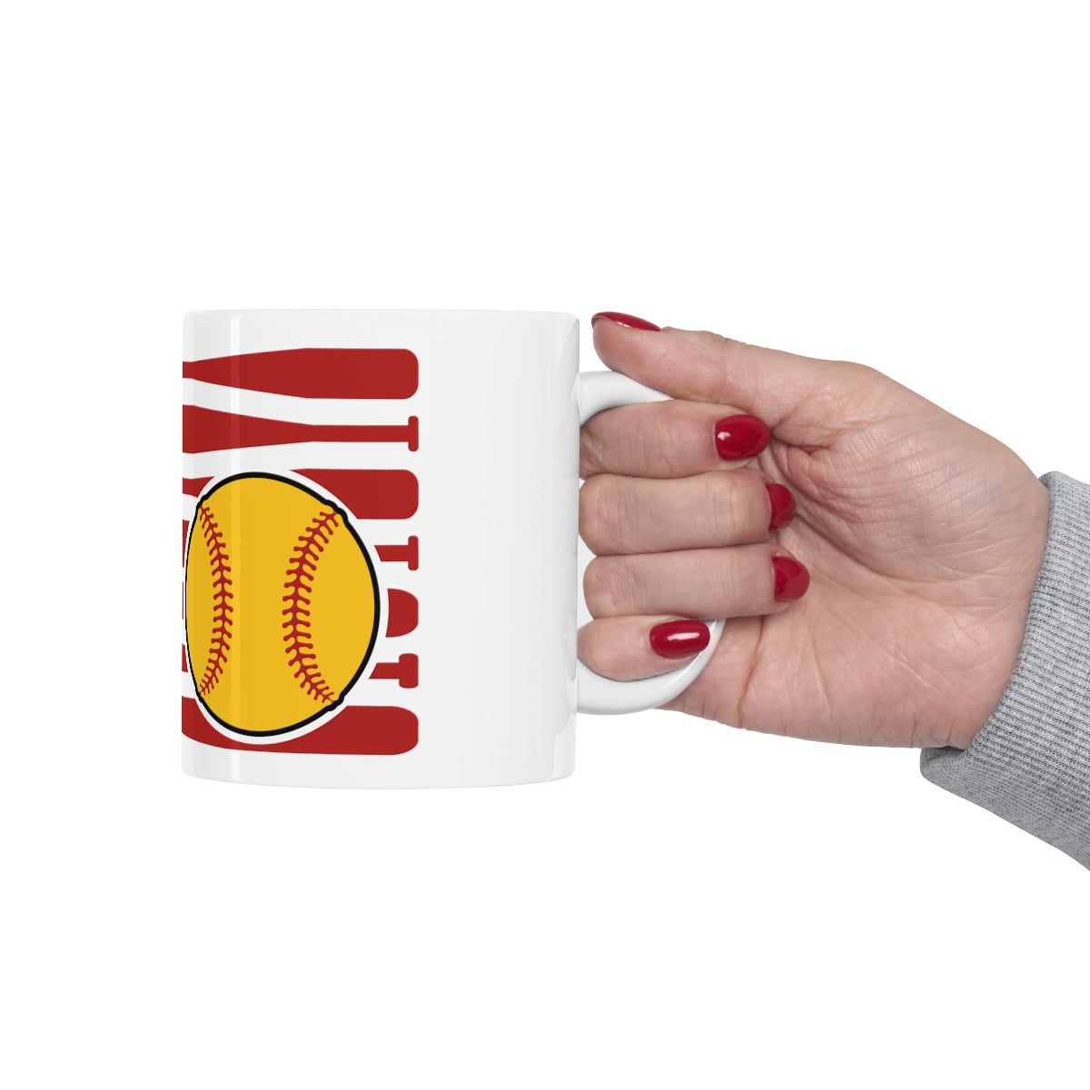 USA Flag Softball - Ceramic Mug 11oz