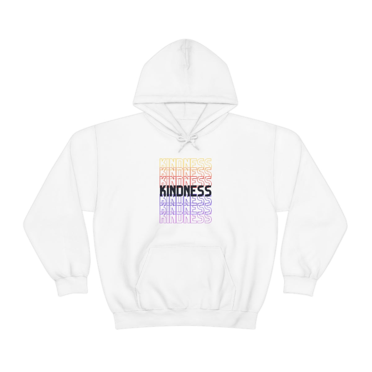 Kindness Repeating Rainbow - Rainbow -Unisex Heavy Blend™ Hooded Sweatshirt