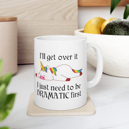 Dramatic Unicorn - Ceramic Mug 11oz