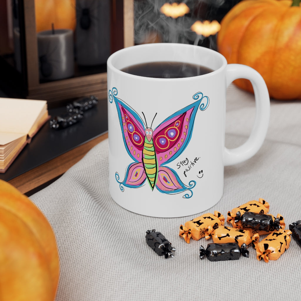 Positive Butterfly - Ceramic Mug 11oz