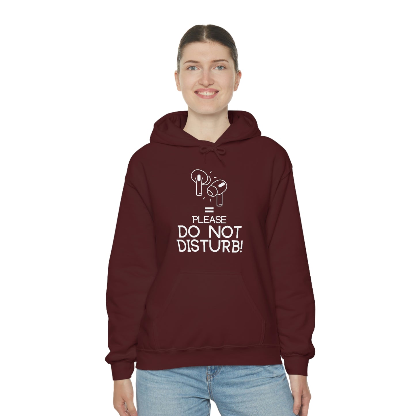 Earphone equals Do Not Disturb - Unisex Heavy Blend™ Hooded Sweatshirt