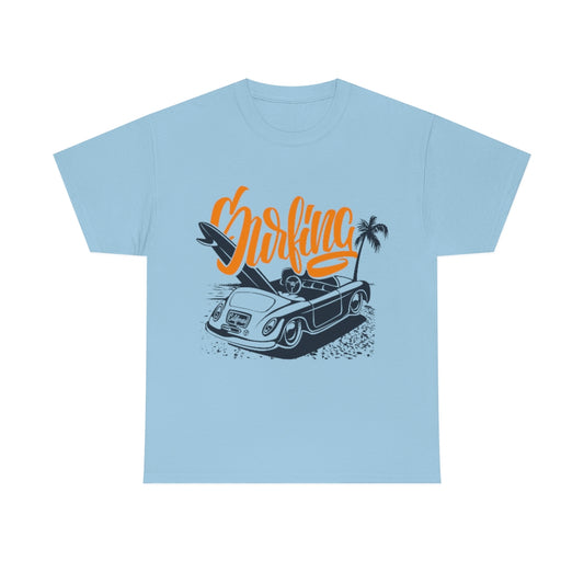 Surfing Convertible VW - Unisex Heavy Cotton Tee