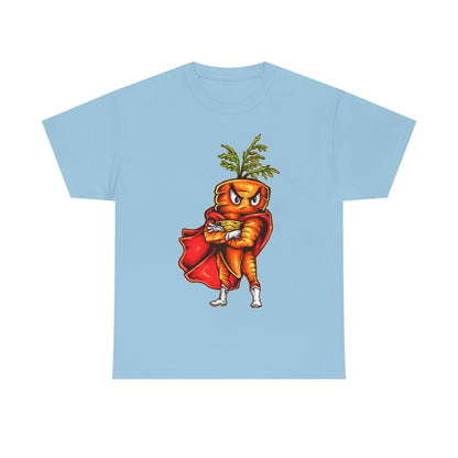 Cartoon Art - Super Carrot - Unisex Heavy Cotton Tee