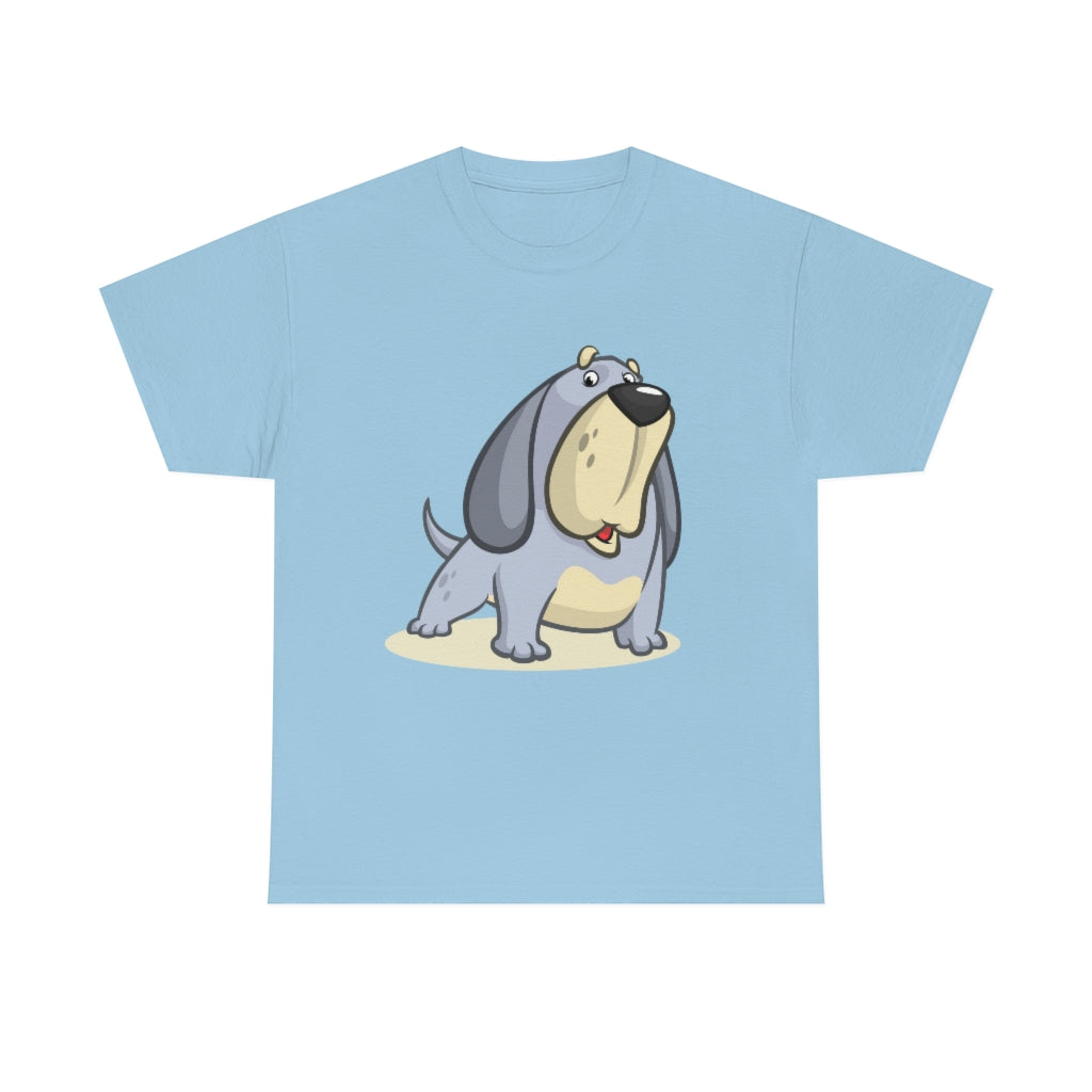 Cartoon Big Grey Dog - Unisex Heavy Cotton Tee