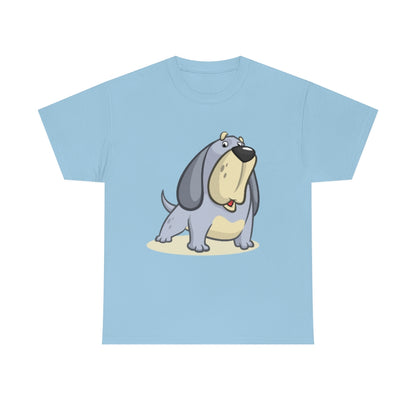 Cartoon Big Grey Dog - Unisex Heavy Cotton Tee