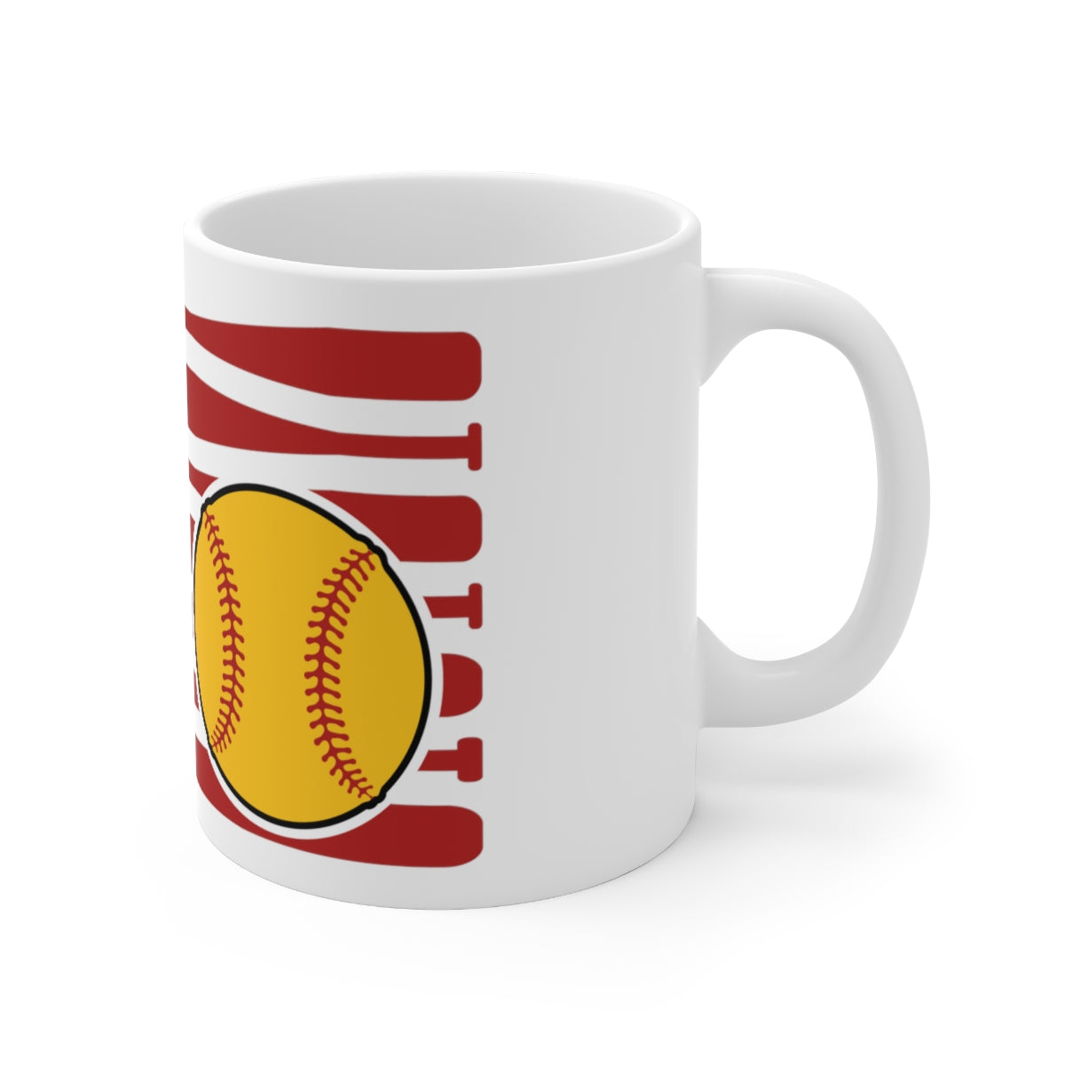 USA Flag Softball - Ceramic Mug 11oz