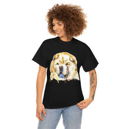 Chow Chow Dog Portrait - Water color - Unisex Heavy Cotton Tee