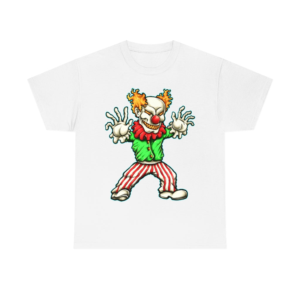 Cartoon Art Series - Evil Clown - Unisex Heavy Cotton Tee