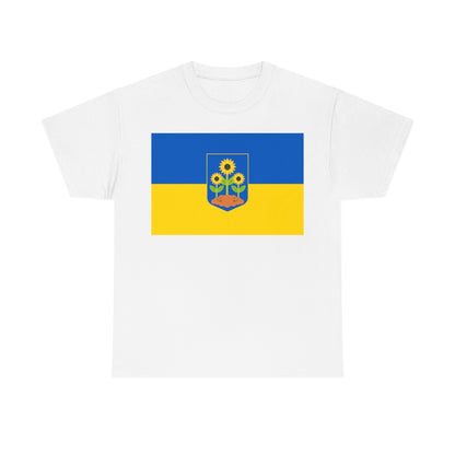 Ukrainian Flag - Sunflower Trident - Unisex Heavy Cotton Tee