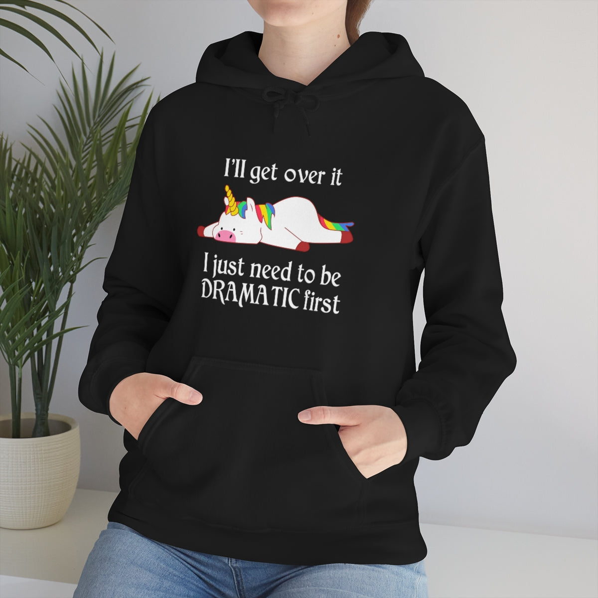 Dramatic Unicorn - Unisex Heavy Blend™ Hooded Sweatshirt