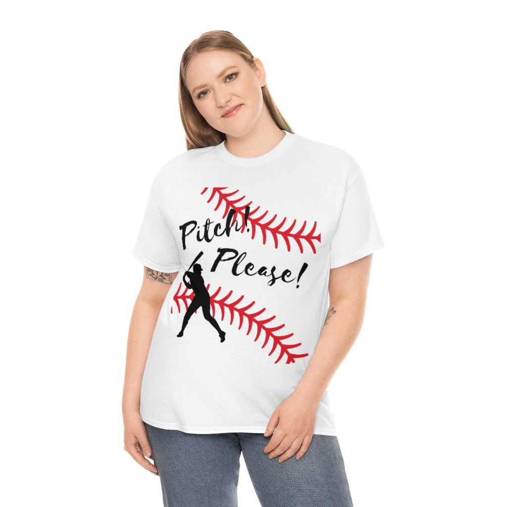 Softball - Pitch! Please! - Unisex Cotton Tee