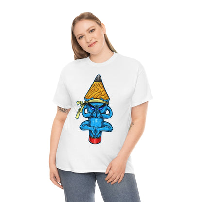 Cartoon Art - Pencil Meditation - Unisex Heavy Cotton Tee