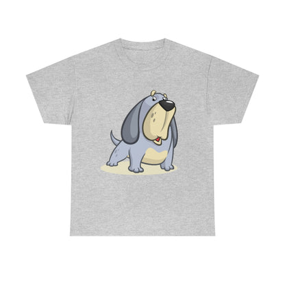 Cartoon Big Grey Dog - Unisex Heavy Cotton Tee