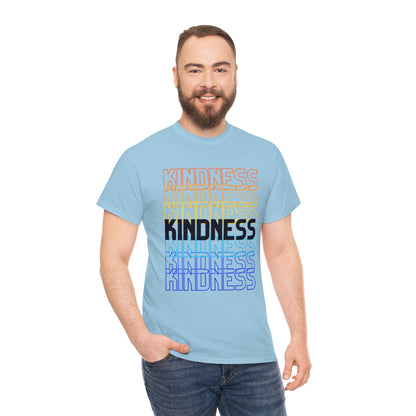 KINDNESS - repeating rainbow - Unisex Heavy Cotton Tee