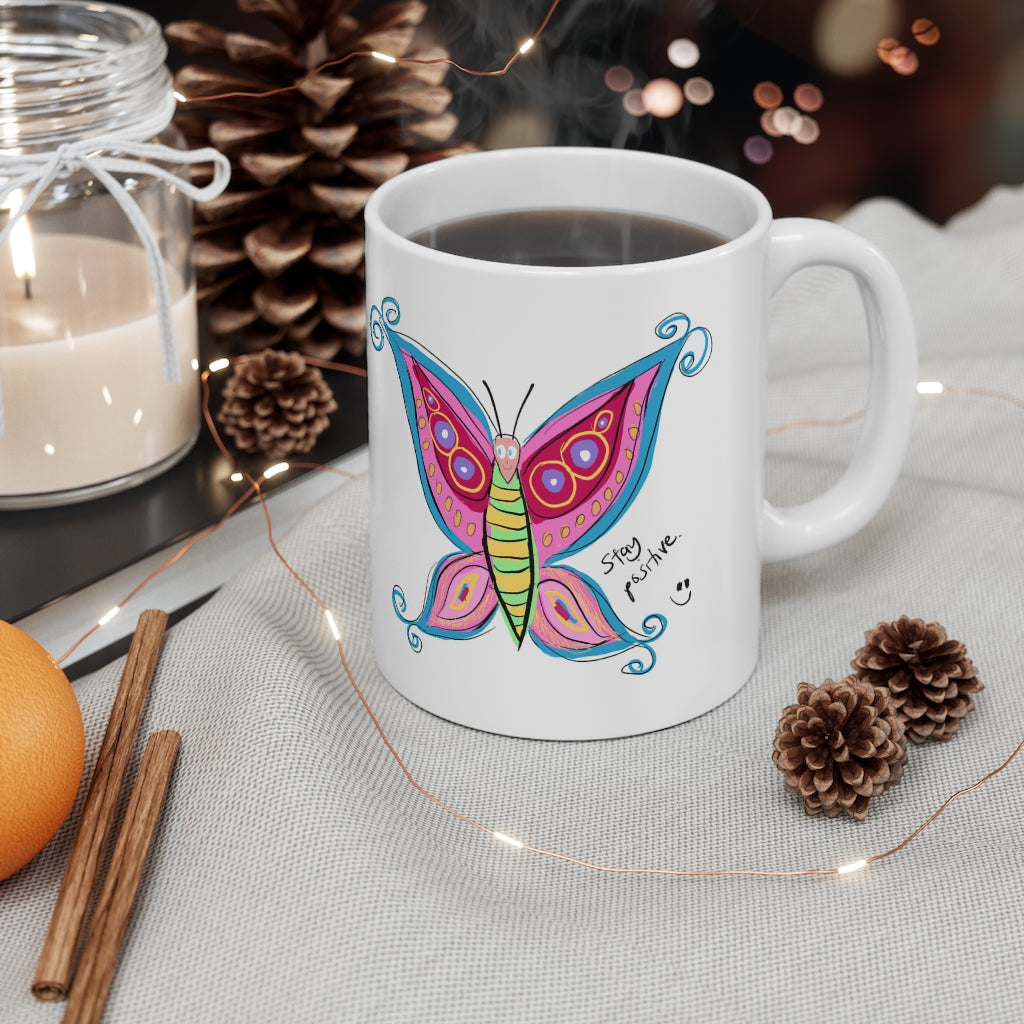 Positive Butterfly - Ceramic Mug 11oz