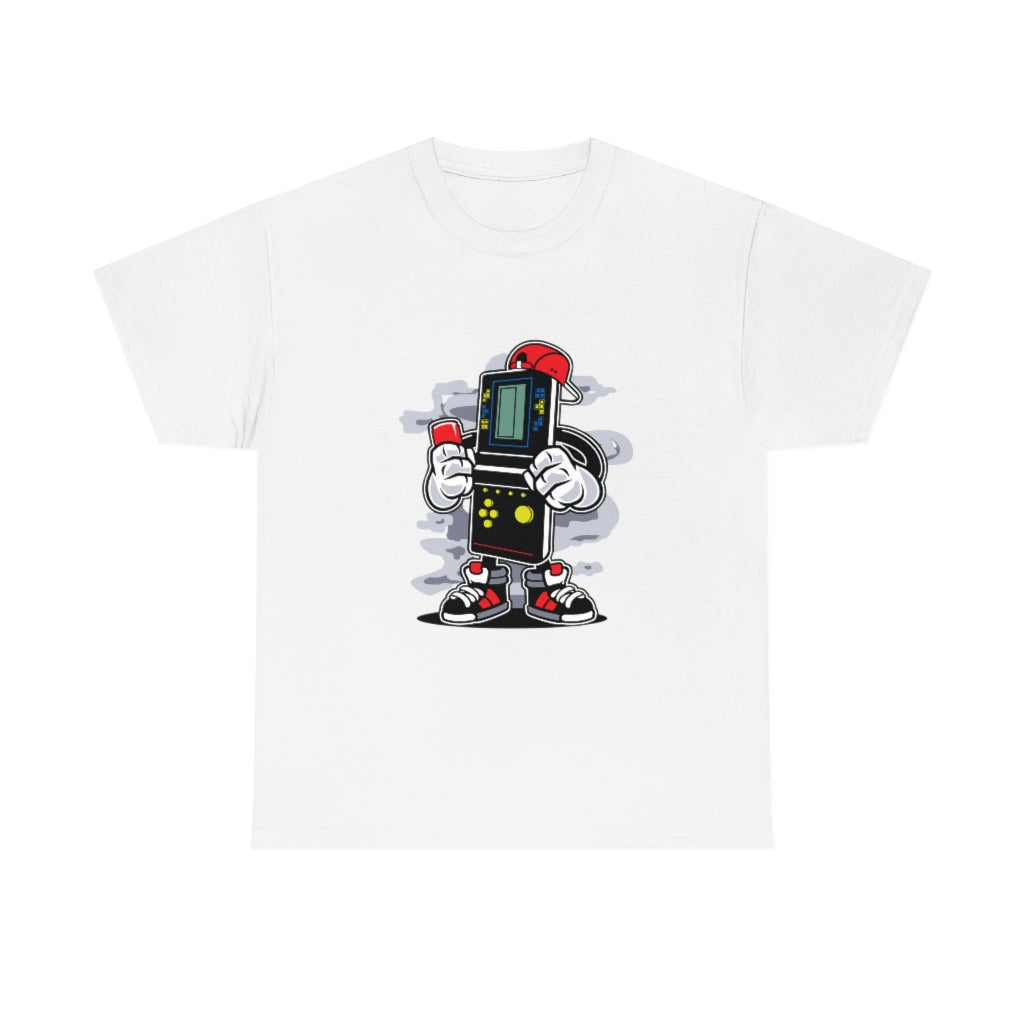 Cartoon Art - Retro Brick Game - Unisex Heavy Cotton Tee