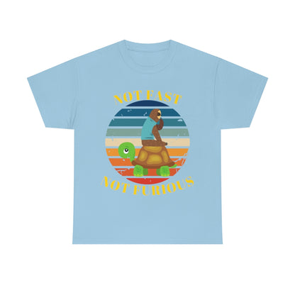 Not Fast Not Furious - Tortoise and Sloth - Unisex Heavy Cotton Tee