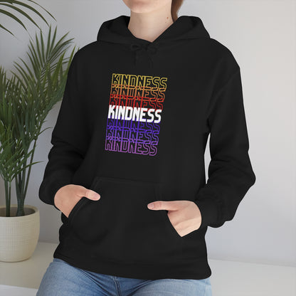 Kindness Repeating Rainbow - Rainbow -Unisex Heavy Blend™ Hooded Sweatshirt