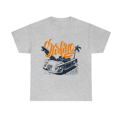 Surfing Convertible VW - Unisex Heavy Cotton Tee